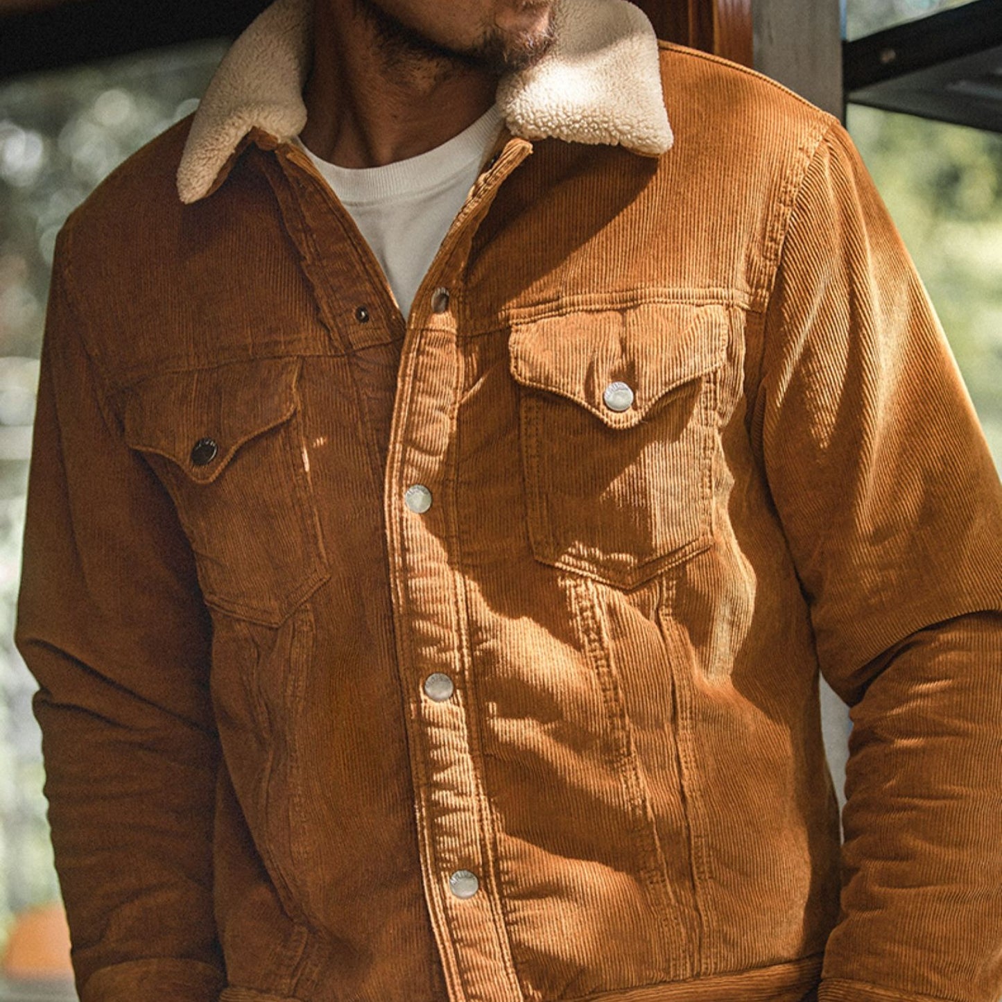 American Retro Corduroy Lapel Jacket