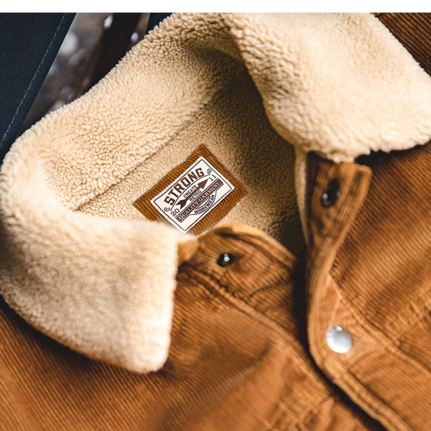 American Retro Corduroy Lapel Jacket