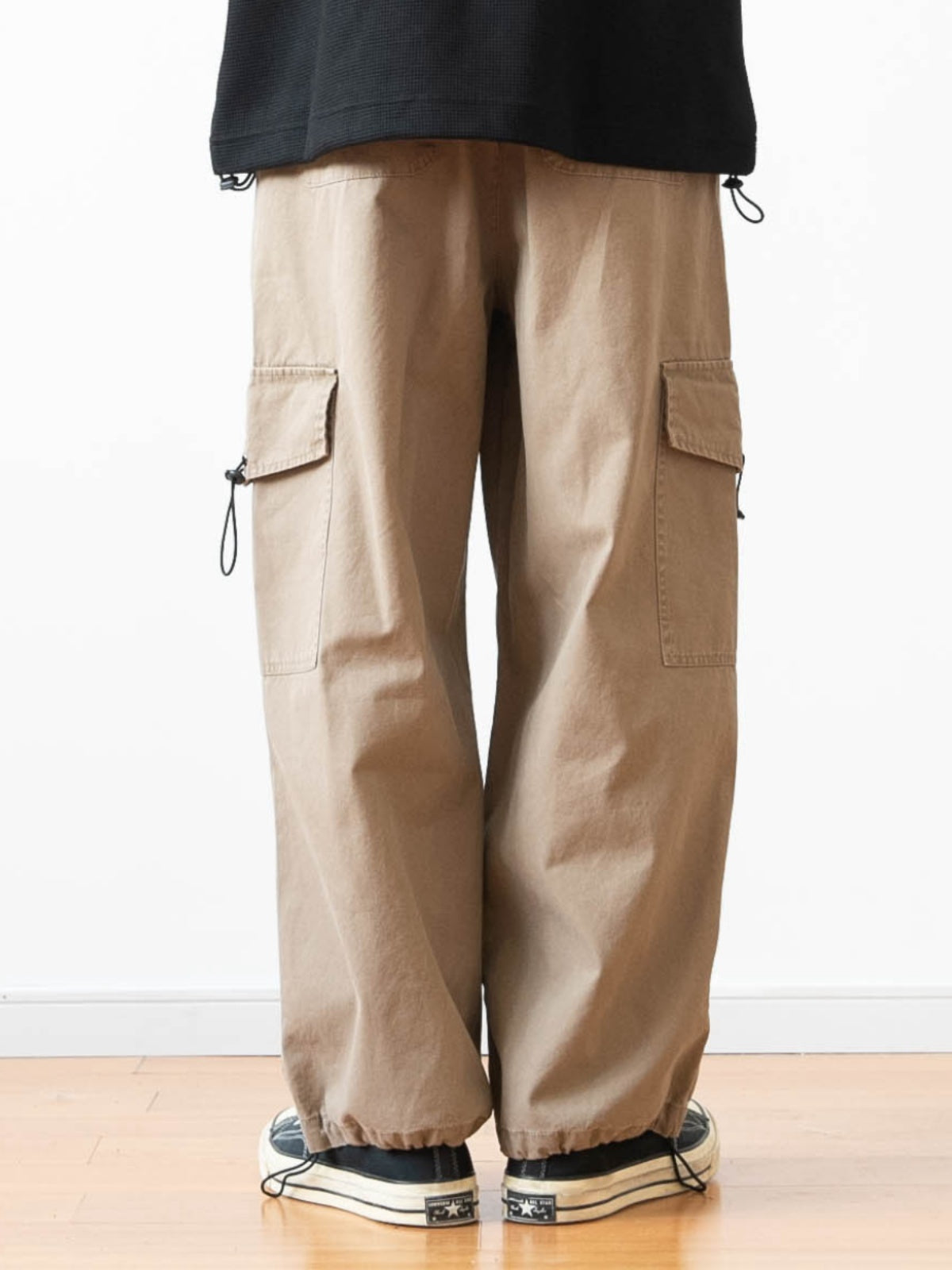 Wide Leg Workwear Retro Pants