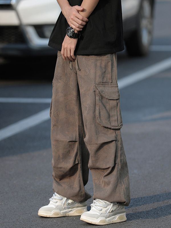 Camouflage Workwear Wide Leg Pants