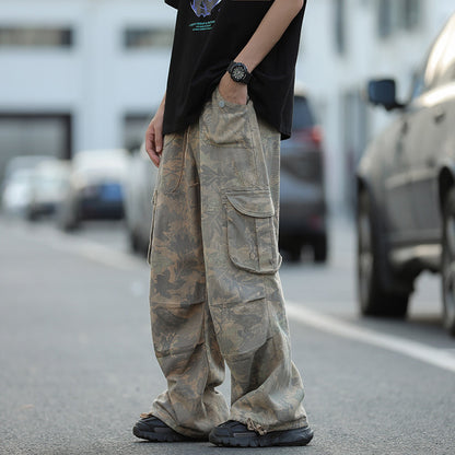 Camouflage Workwear Wide Leg Pants