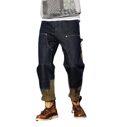 Loose Multi-pocket Straight Jeans