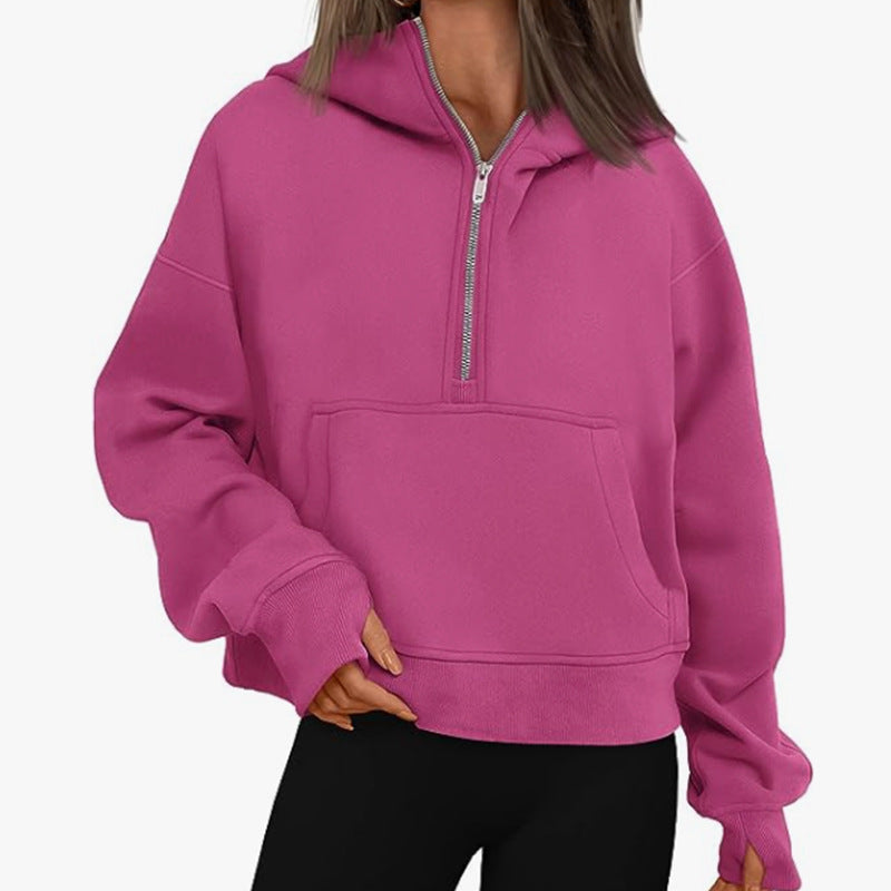 Long Sleeve Loose Hooded Sweater