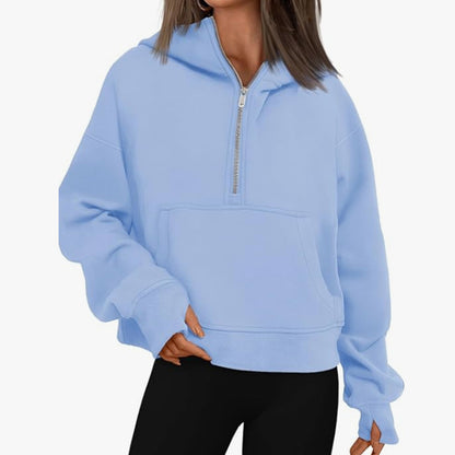 Long Sleeve Loose Hooded Sweater