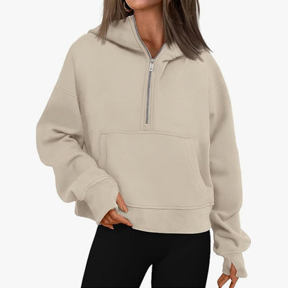 Long Sleeve Loose Hooded Sweater