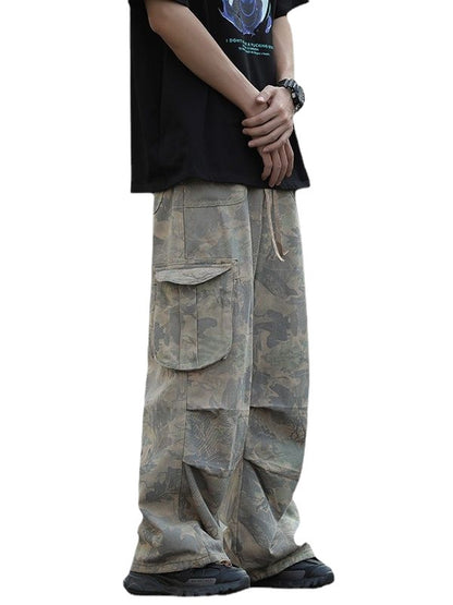 Camouflage Workwear Wide Leg Pants