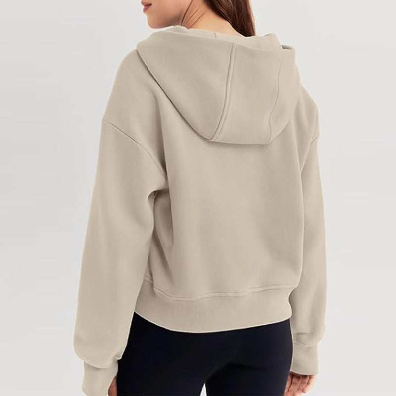 Long Sleeve Loose Hooded Sweater