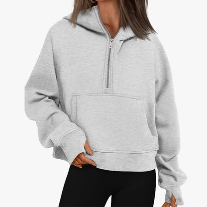 Long Sleeve Loose Hooded Sweater