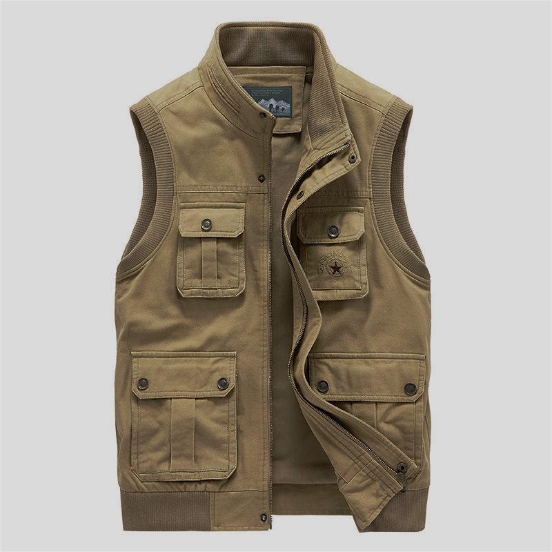 Cotton Multi-pocket Vest