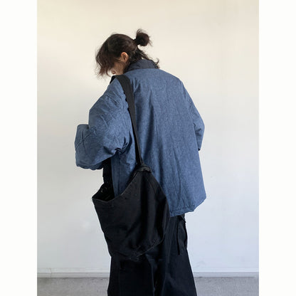 Vintage Cotton-padded Loose Robe Jacket