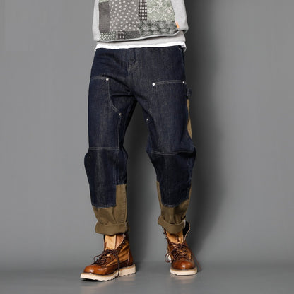 Loose Multi-pocket Straight Jeans