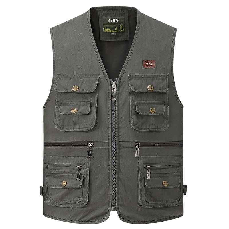 Cotton Multi-pocket Vest