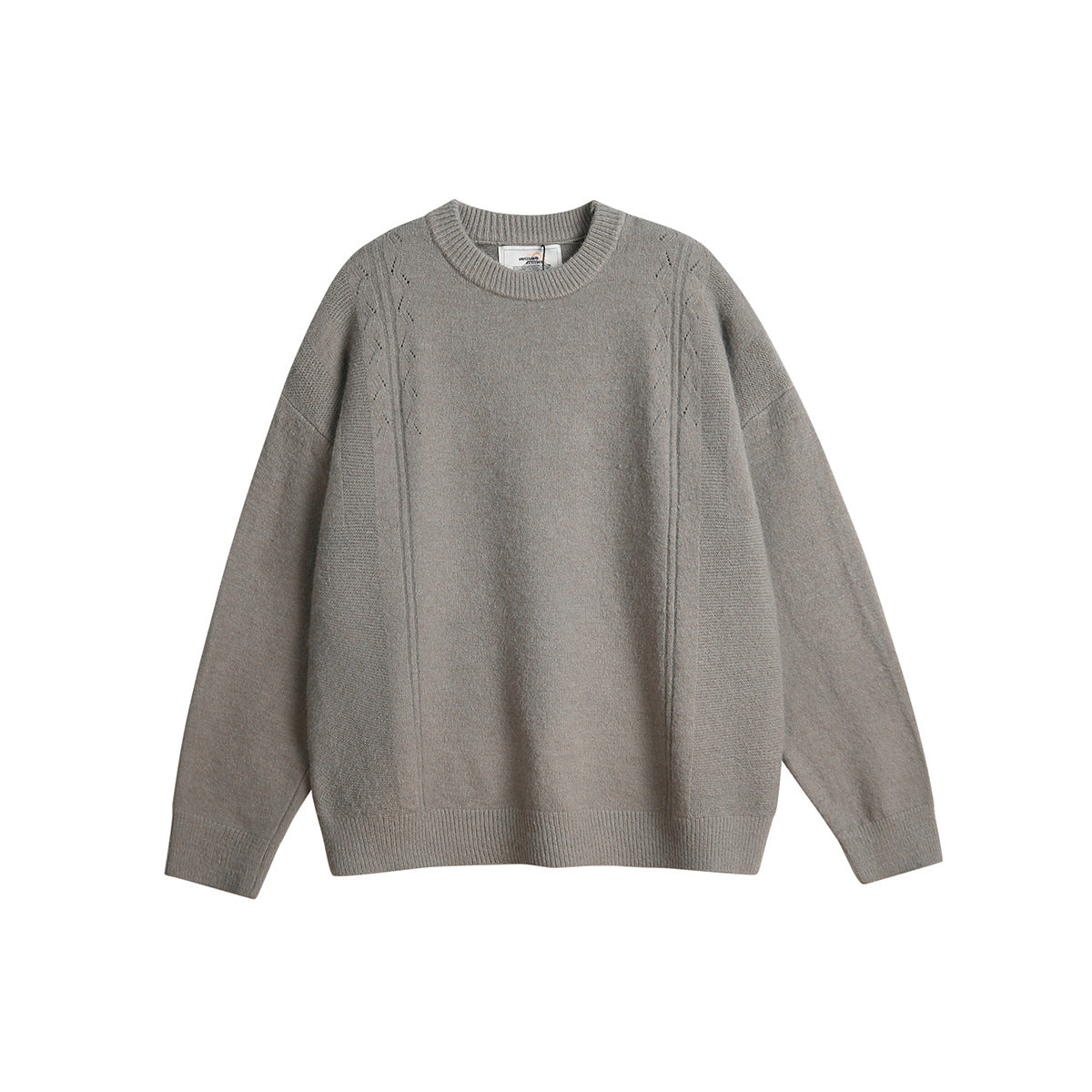 Retro Solid Color Basic Profile Sweater