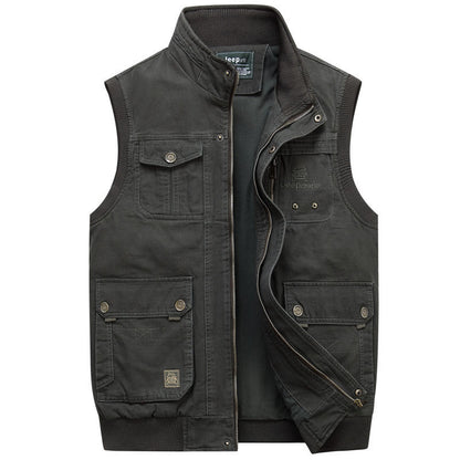 Cotton Multi-pocket Vest