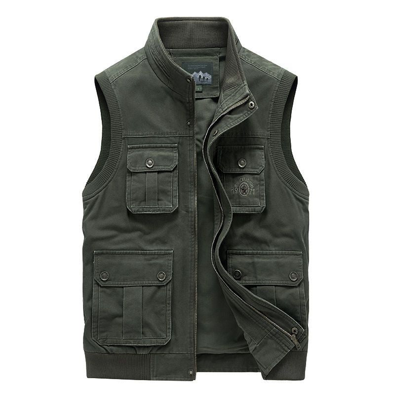 Cotton Multi-pocket Vest