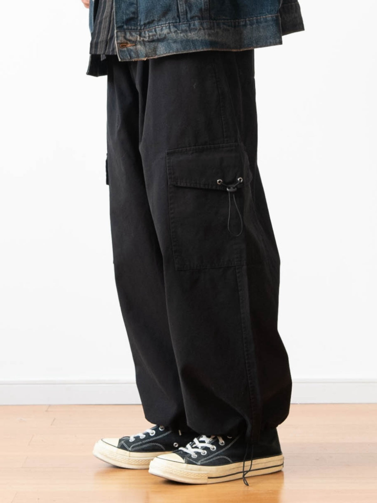 Wide Leg Workwear Retro Pants