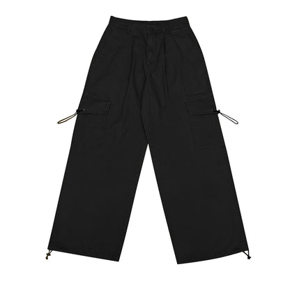 Wide Leg Workwear Retro Pants