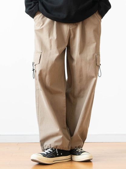 Wide Leg Workwear Retro Pants