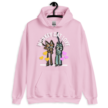 Monkey Cat Love Hoodie