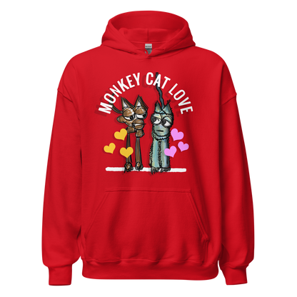 Monkey Cat Love Hoodie