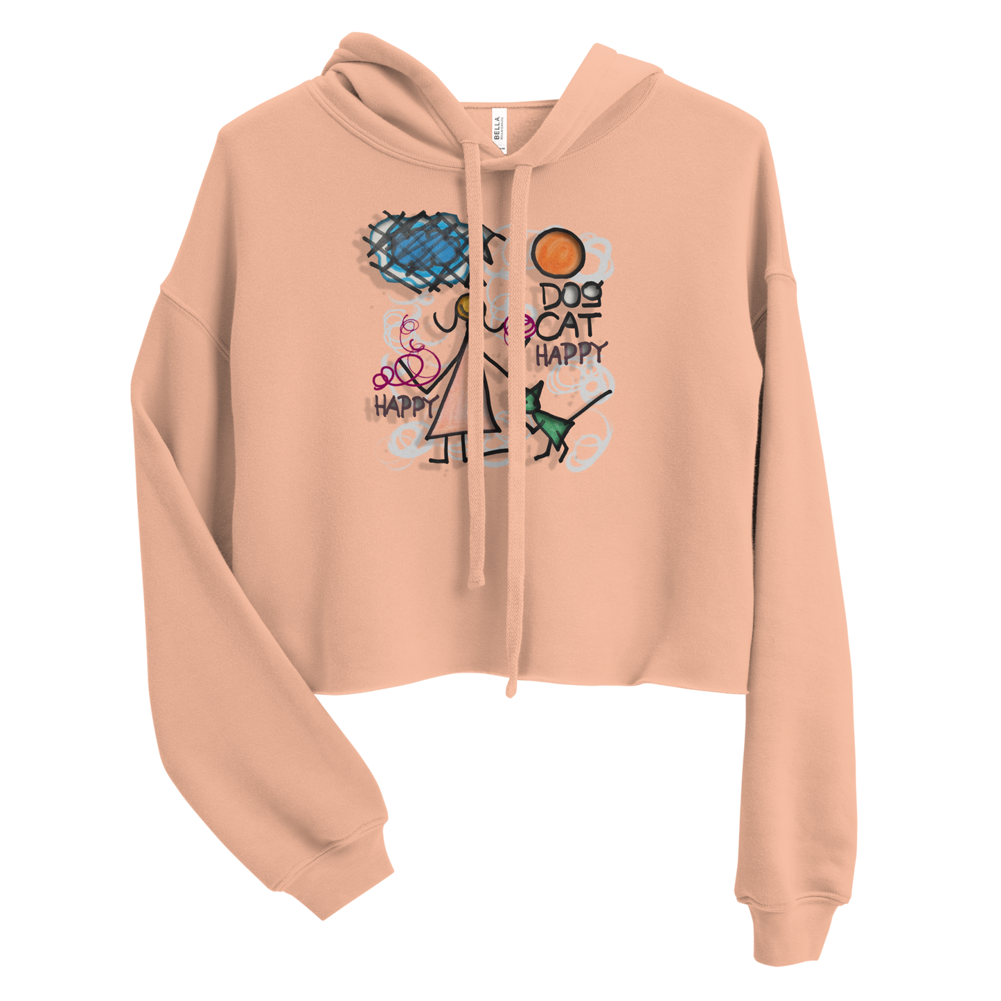 Happy Cat Crop Hoodie